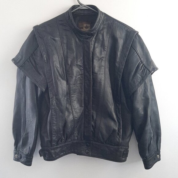 Canada Cuir Women's Vintage Genuine Leather Coat Large - Picture 1 of 11